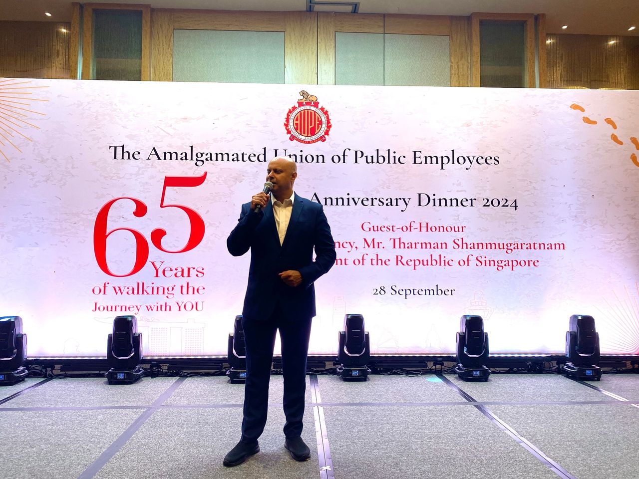 Rico Smith hosting the AUPE 65th anniversary dinner