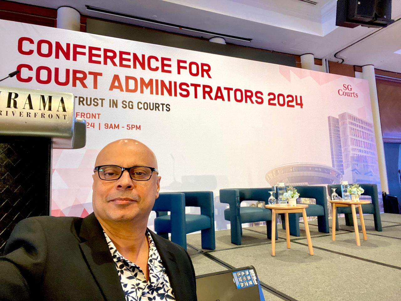 Rico Smith at the SG Courts Conference for Court Administrators