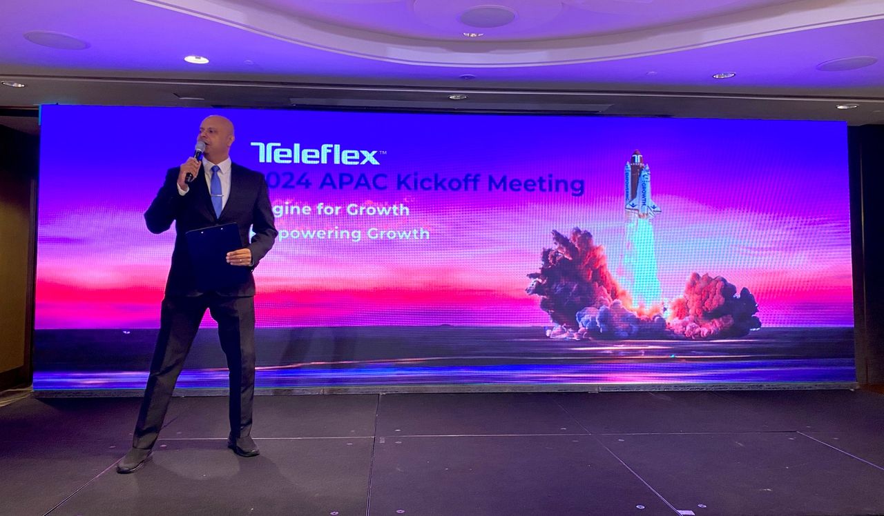 Rico Smith hosting the Teleflex APAC kick-off meeting