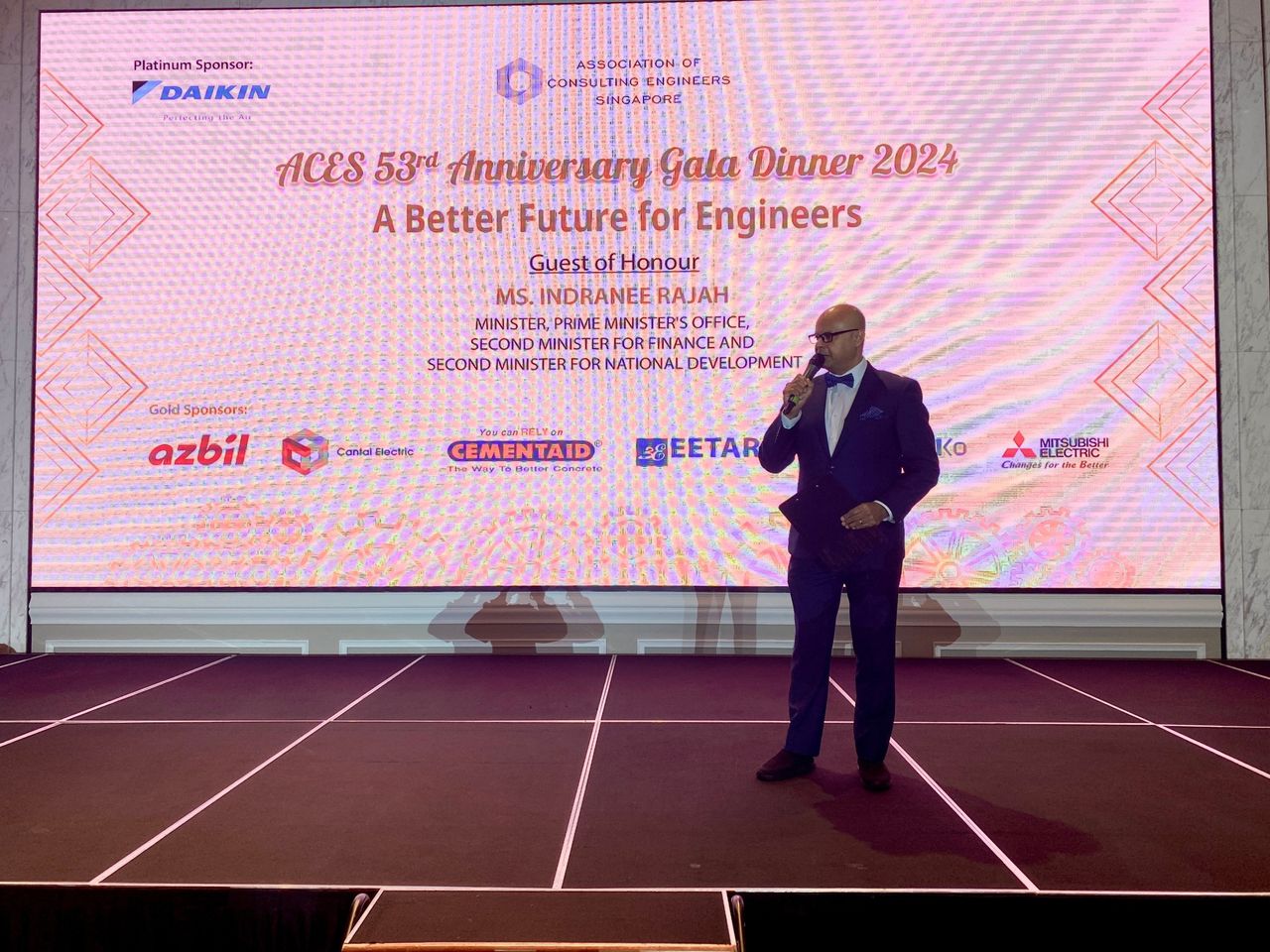 Rico Smith hosting the ACES anniversary gala dinner