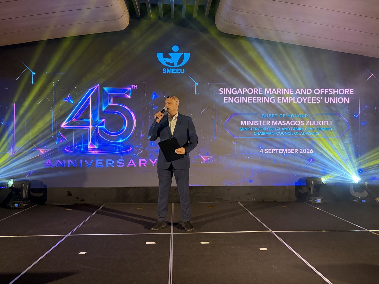 Rico Smith hosting the SMEEU 45th anniversary celebration